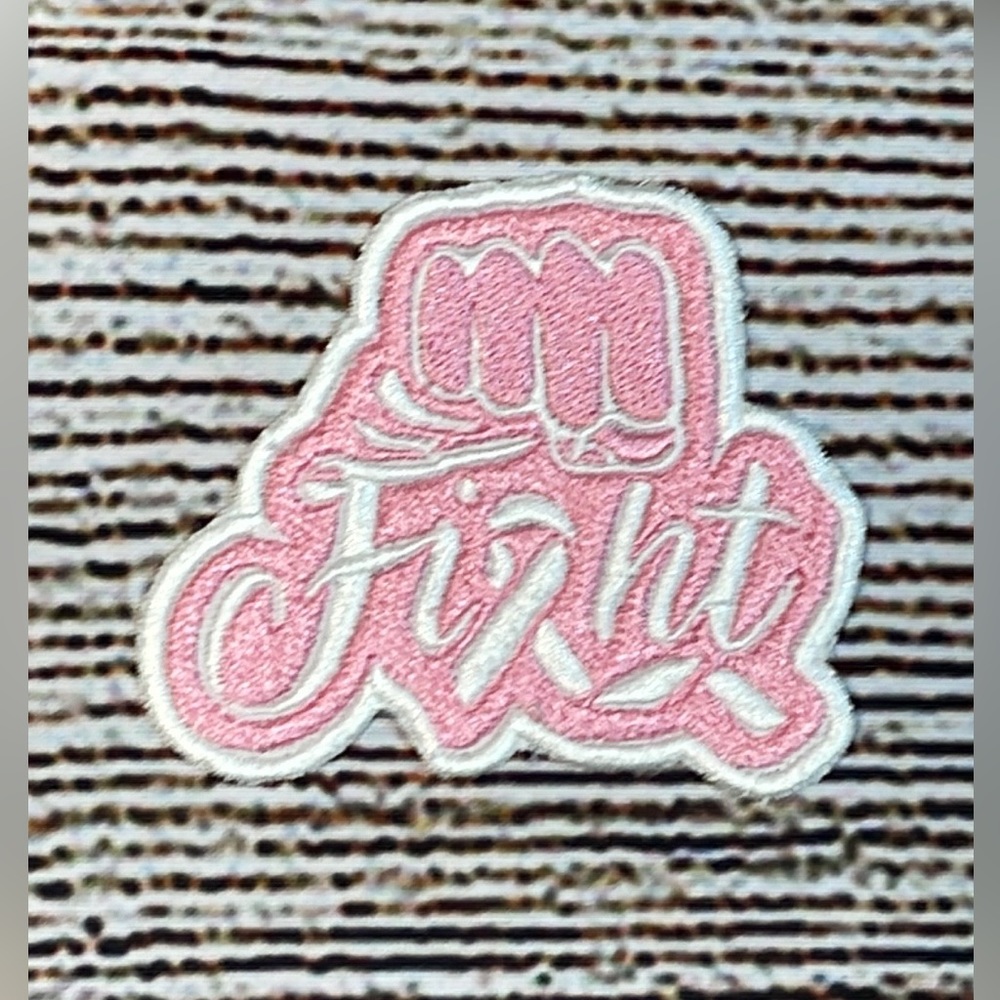 breast cancer iron on patch